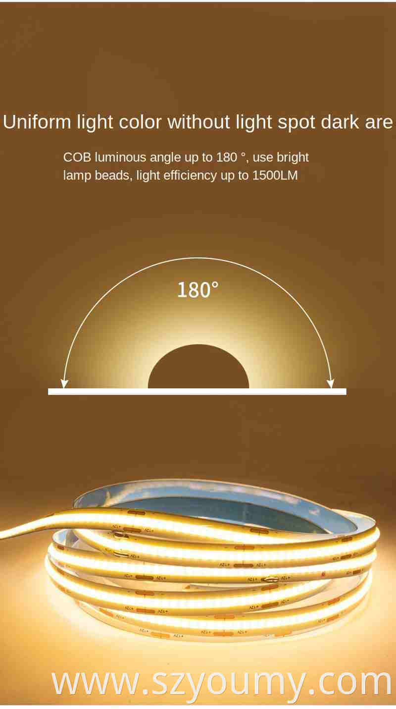 280leds Per Meter Cob Flexible Strip Light